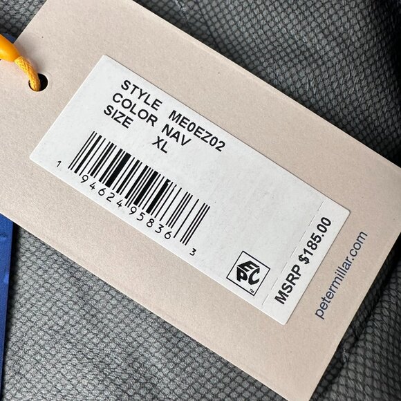 Peter Millar Men's Sport Shield Short Sleeve Golf Waterproof Rain Shell, XL Navy - Picture 15 of 16